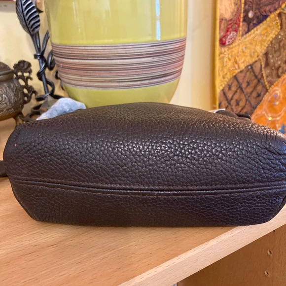 Vintage Coach Hudson Small Zip Bag #6807 Dark Brown Pebbled Leather Crossbody - Picture 7 of 16